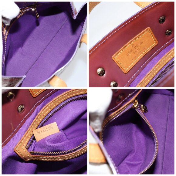 LOUIS VUITTON Monogram Vernis Reade PM Hand Bag Viole M91089 LV Auth 150037 - Picture 15 of 16